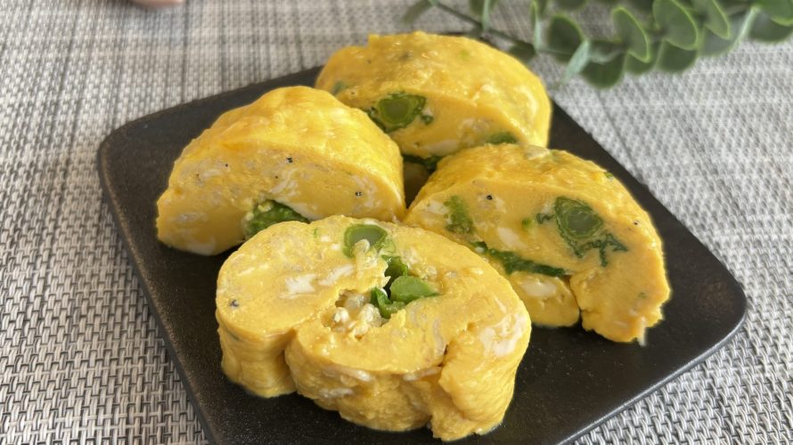 点字毎日さんの「作ろう!やさしい手料理キッチン」24〜菜の花のだし巻きたまご〜